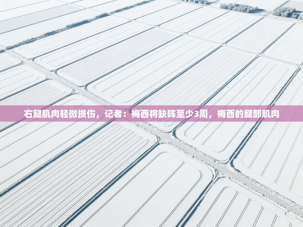 右腿肌肉轻微损伤，记者：梅西将缺阵至少3周，梅西的腿部肌肉